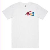 4Fins Logo (Coloured) White Tee